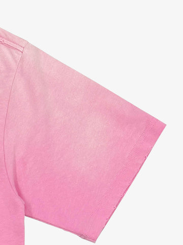 Retro Color-Blocked Lettering T-Shirt 