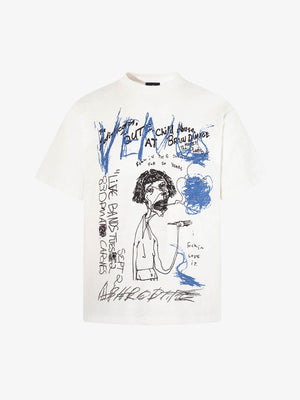 Abstraktes, handbemaltes Grafik-T-Shirt