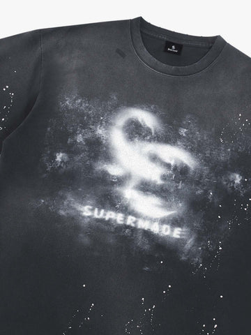 Washed Spray Graphic T-Shirt 