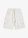 Rhinestone Graphic Knit Shorts 
