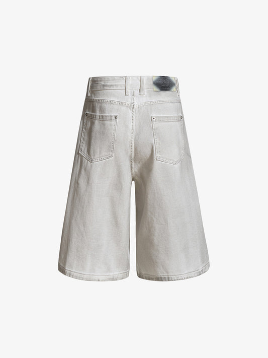 Jeans-Shorts mit Mud-Washed Pocket