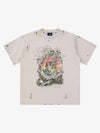 Wende-T-Shirt mit Freiheitsstatue-Motiv im Used-Look