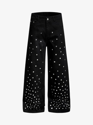 Rhinestone Straight Leg Pants 