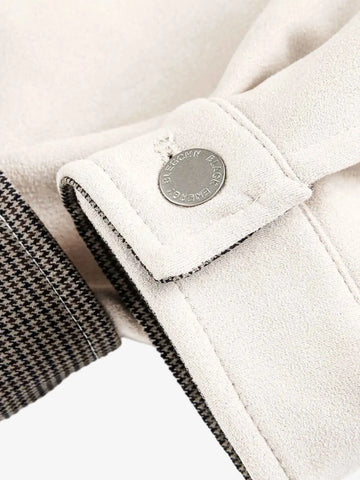 Military-Inspired Utility Shoulder Straps Zip Jacket 
