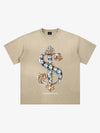 Vintage Rhinestone Dollar Graphic T-Shirt 