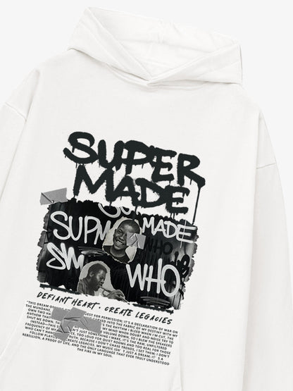 Trendy Retro Graffiti Character Hoodie 