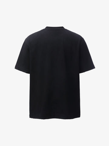 Camo Letter Patchwork Casual T-Shirt 