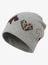 Leopard Heart & Dachshund Knit Beanie Hat 