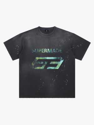 Vintage Washed Number 63 Graphic T-Shirt 