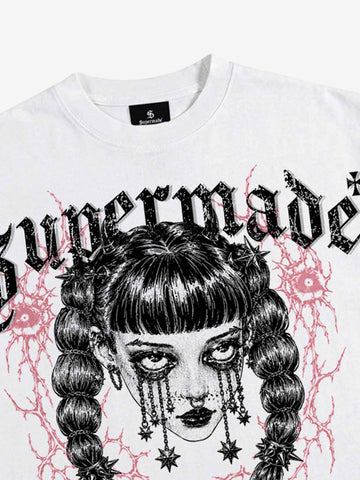 Raw Hem Cotton Crop Tee