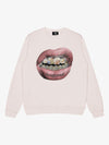 Streetwear Hip-Hop Gold Mouth Print Sweatshirt 
