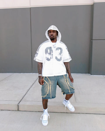 Thesupermade High Street Washed Distressed Denim Shorts - 2100 