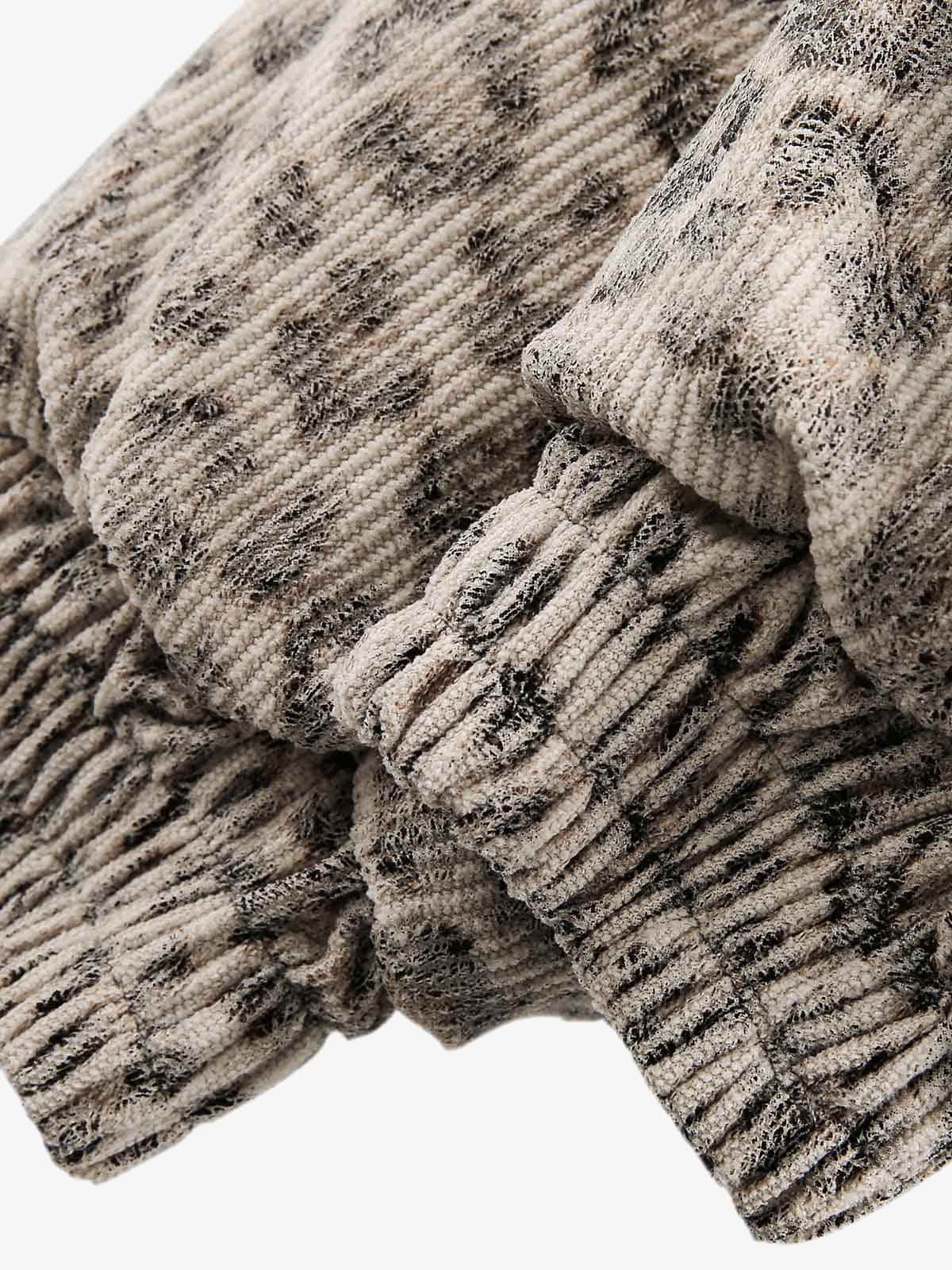 Cotton Cheetah Print Mink Fur Hooded Jacket - 2270 