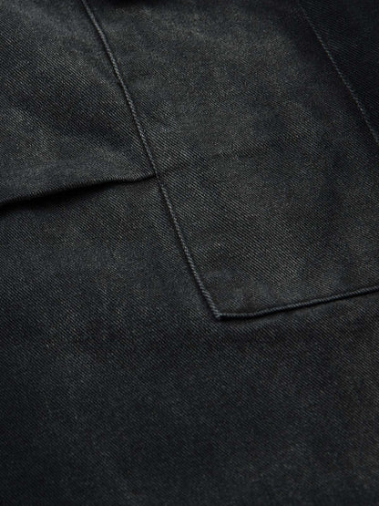 Washed Multi Pocket Drawstring Cargo Jeans 
