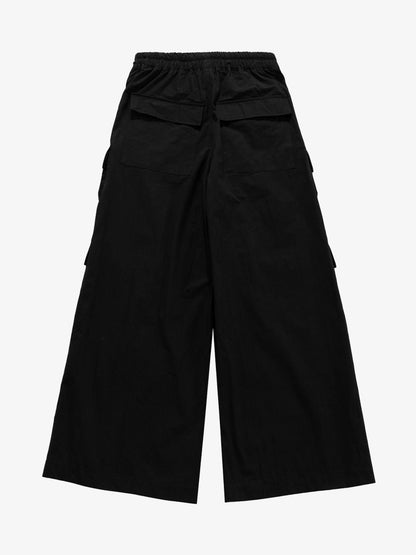 RO Style Multi-Pocket Baggy Flared Pants - 2321 