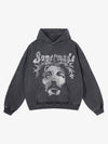 Thesupermade Heavy Washed Jesus Graphic Hoodie - 1973 