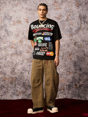 Cheetah Print Barrel Pants - 2416 