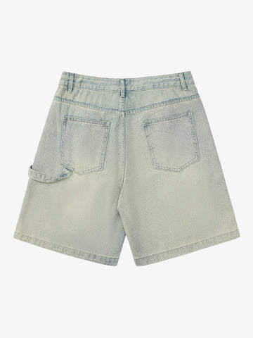 Thesupermade Retro Washed Hip-Hop Shorts 