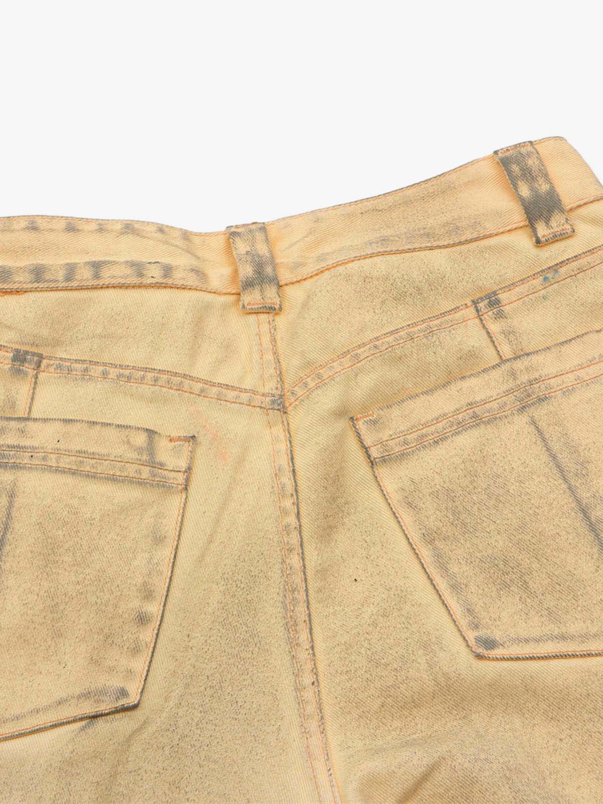 Washed Distressed Detachable Scarf Barrel Jeans - 2550 