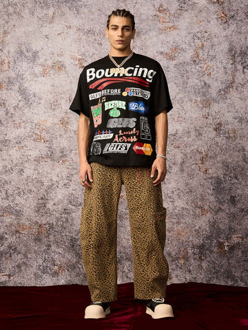 Cheetah Print Barrel Pants - 2416 