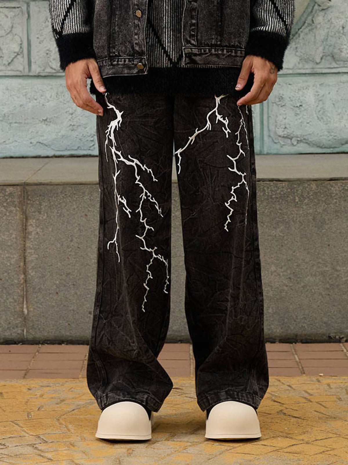 Thesupermade High Street Hip-hop Distressed Washed Jeans - 2185 