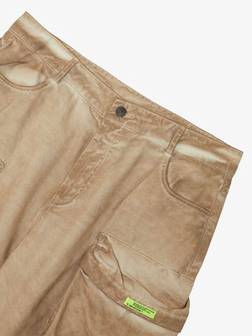 Thesupermade Vintage Wasteland Style Multi Pocket Work Pants 