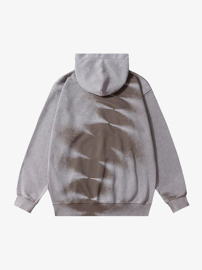 Thesupermade Tie-dye Contrasting Print Pullover Hoodie 