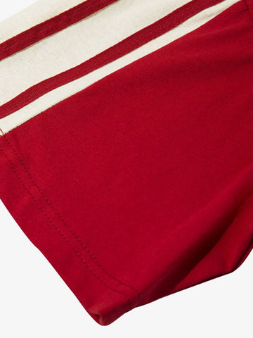 Color-Blocked Strip Racing T-shirt - 2076 