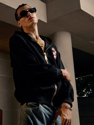 Original Embroidered Zip Up Hoodie 