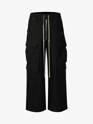 RO Style Multi-Pocket Baggy Flared Pants - 2321 