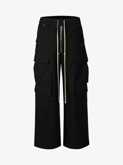 RO Style Multi-Pocket Baggy Flared Pants - 2321 