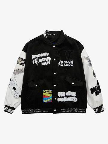 Thesupermade Pink Terry Patch Embroidered Hip Hop Baseball Jersey - 1965 
