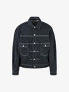 Retro Heavy Washed Contrast Color Denim Jacket - 2528 