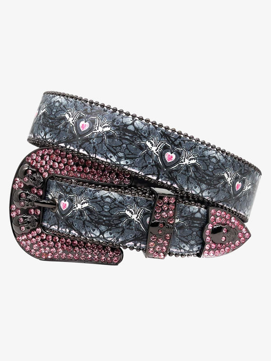 Sparkling Spider-Embellished Belt 
