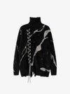 Thesupermade Ripped Knit Turtleneck Sweater - 1525 