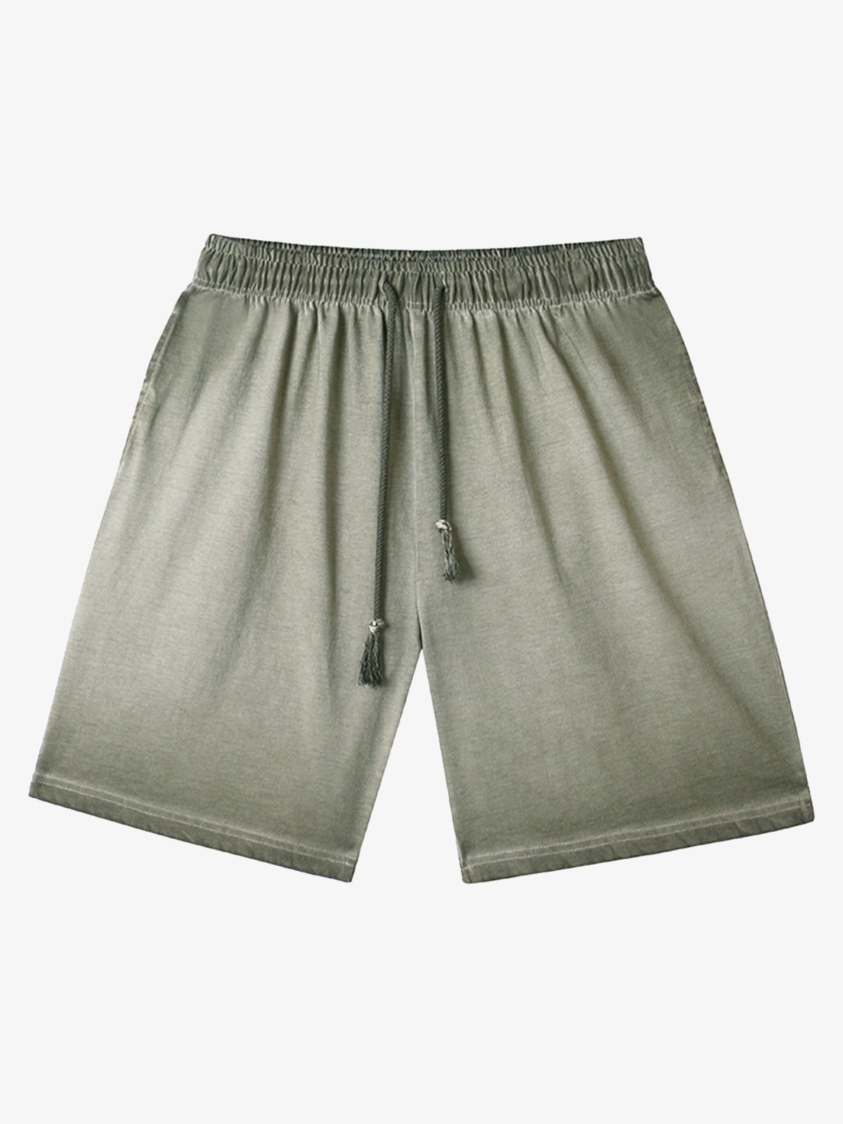 Distressed Washed Drawstring Shorts 