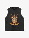 Original Fun Graffiti Print Vest Unique Graphic Tank Top 