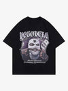 Thesupermade Masked Gangster Portrait Printed T-Shirt-1533 