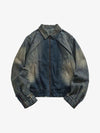 Thesupermade High Street Hip-hop Distressed Washed Denim Jacket - 2242 