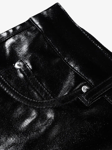 Thesupermade Glossy Patent Leather Flare Pants - 2396 