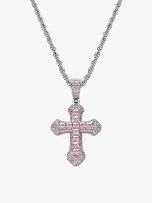 Thesupermade Corss Full Diamond Necklace-1514 