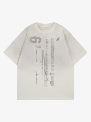 Distressed Digital Print T-shirt 