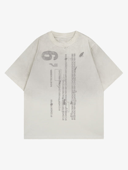 Distressed Digital Print T-shirt 