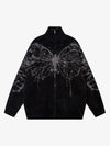 Thesupermade Butterfly Jacquard  Knit Mock Neck Sweater 