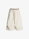 Side Pockets Drawstring Waist Casual Jorts 