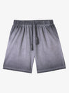 Distressed Washed Drawstring Shorts 