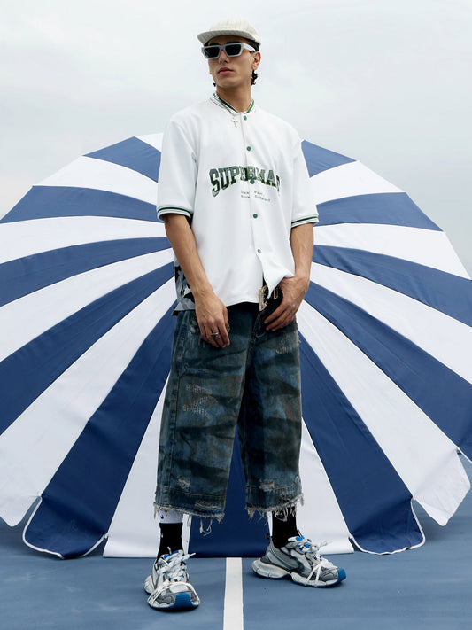 Original Camouflage Spliced Baseball T-Shirt - 2350 