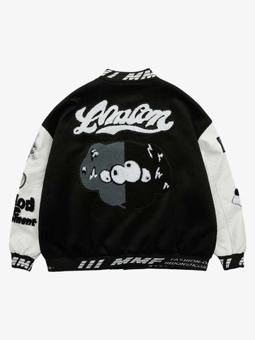 Thesupermade Pink Terry Patch Embroidered Hip Hop Baseball Jersey - 1965 