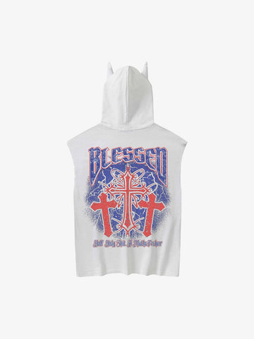 Thesupermade Washed Hooded Cotton Undershirt 