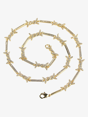 Zircon Thorn Copper Necklace 